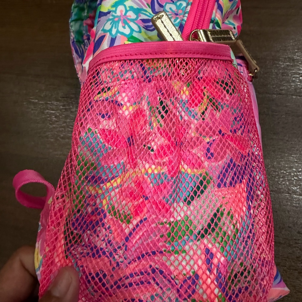 Disney Parks Lilly Pulitzer Backpack Large Dreamin Minnie Daisy Pink Bag - Picture 4 of 11